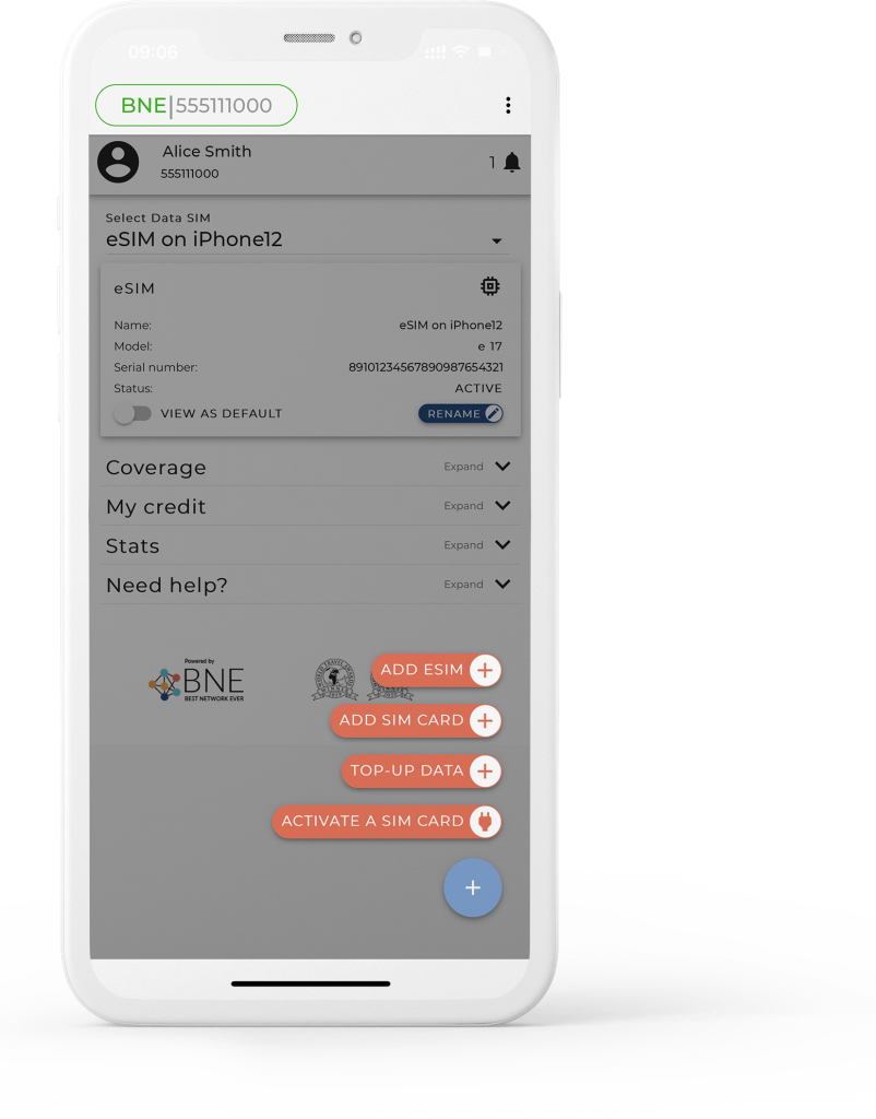 BNESIM App Interface